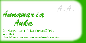 annamaria anka business card